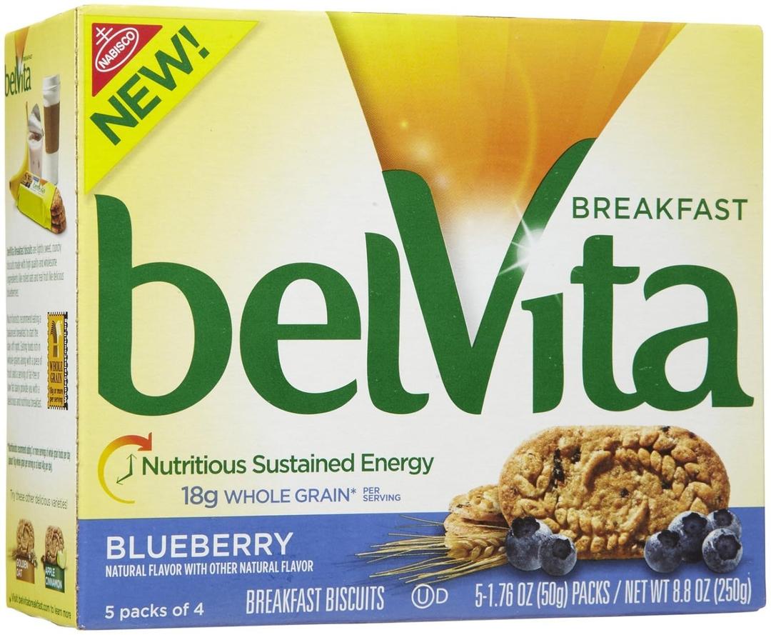 Belvita Breakfast Biscuit, Blueberry, 8.8-Ounce (Pack of 4), Best Before 18 Jul 2025