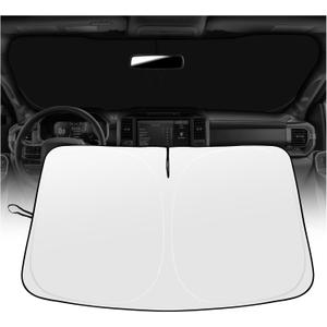 Windshield Sunshade for 2021-2025 Ford F150 Lariat, King Ranch, Platinum, XL XLT Limited Raptor, Foldable Front Window Sunshade with Storage Bag, Accessories Windshied Sun Shade Protector