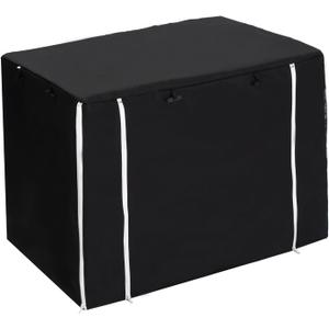 Morezi Dog Crate Cover for Wire Crates Kennel 2 Doors Heavy Duty Waterproof Windproof Soundproof Pet Cage Cover Home Decoration - Cover only - Black - Fits 24 Inch Crates