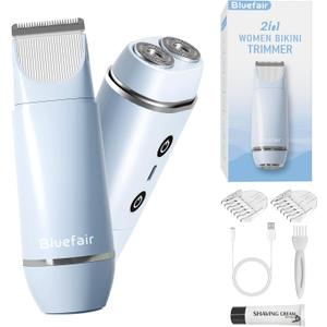 2 in 1 Electric Razors for Women Electric Shaver (Blue)