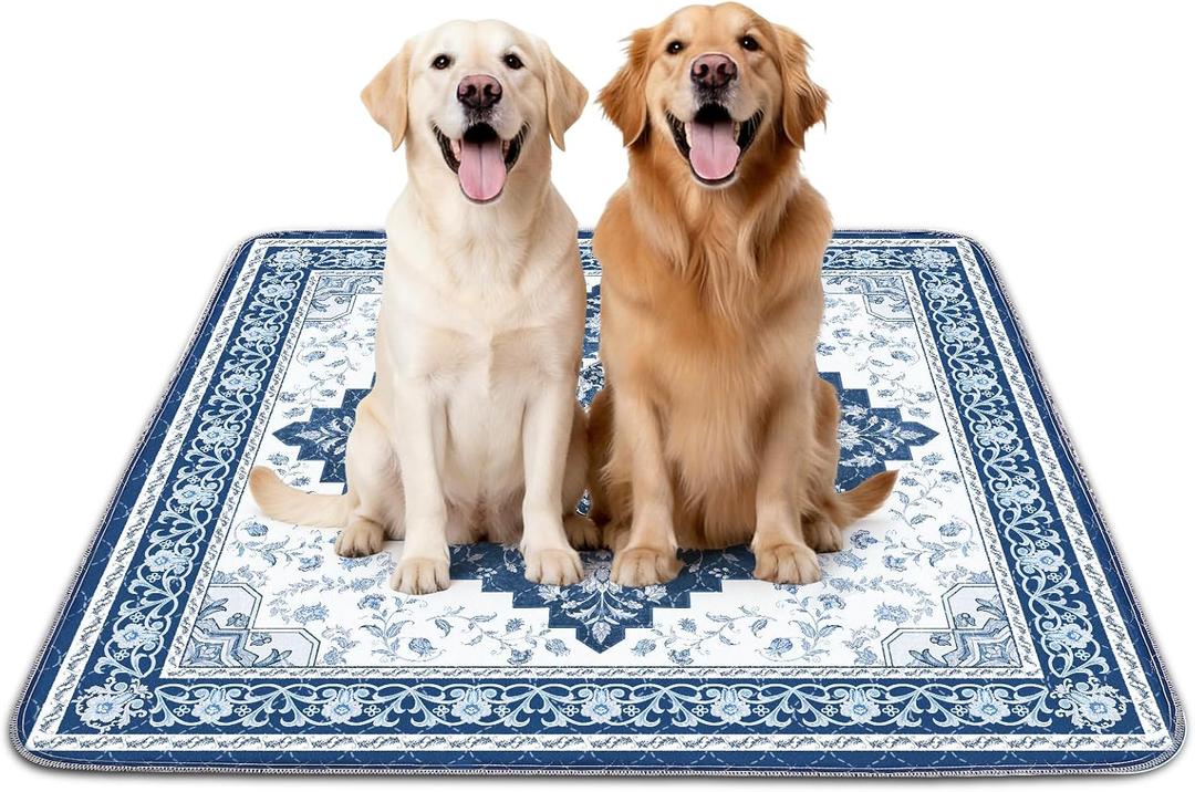 2PACK Washable Pee Pads for Dogs, Reusable Dog Pads Upgrade Non-Slip Dog Pee Pads Heavy Absorbency Puppy Pee Pads Quick Dry Whelping Pads/Waterproof Puppy Training Pad