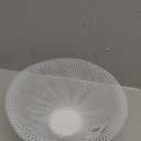 IBWell White Metal Mesh Double-layer Fruit Basket, Large Round Storage Baskets for Bread, Metal Wire Bread Fruit Bowl Vegetable Stand Holder for Snacks, Modern Fruit Bowl Decorate Kitchen Counter (Normal)