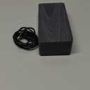 Battery Powered Digital Clock for Bedroom and Living Room Decor, Nightstand Clock with Voice Control Function Dual Display Time(12/24h) and Temperature(C/F), Office Wood Dcor (Black)