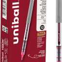 uniball Vision Designer Rollerball Pens, Fine Point (0.7mm), Pink, 12 Pack