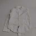 Calvin Klein Boys' Long Sleeve Slim Fit Dress Shirt, Button-Down Style with Cuffs & Shirttail Hem (10, White)