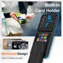 for Samsung Galaxy S24 Plus Case with Card Holder, Galaxy S24 Plus Case with Kickstand, Military Grade Drop Shockproof Hidden Card Slot Wallet Phone Case for Galaxy S24 Plus (Blue)