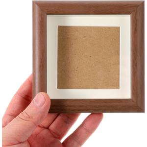 4x4 Shadow Box Picture Frame Wooden Picture Frames Made of Solid Wood to Hang Memories Box Sports Memorabilia for Pin Awards Medals Wedding Tickets Photos