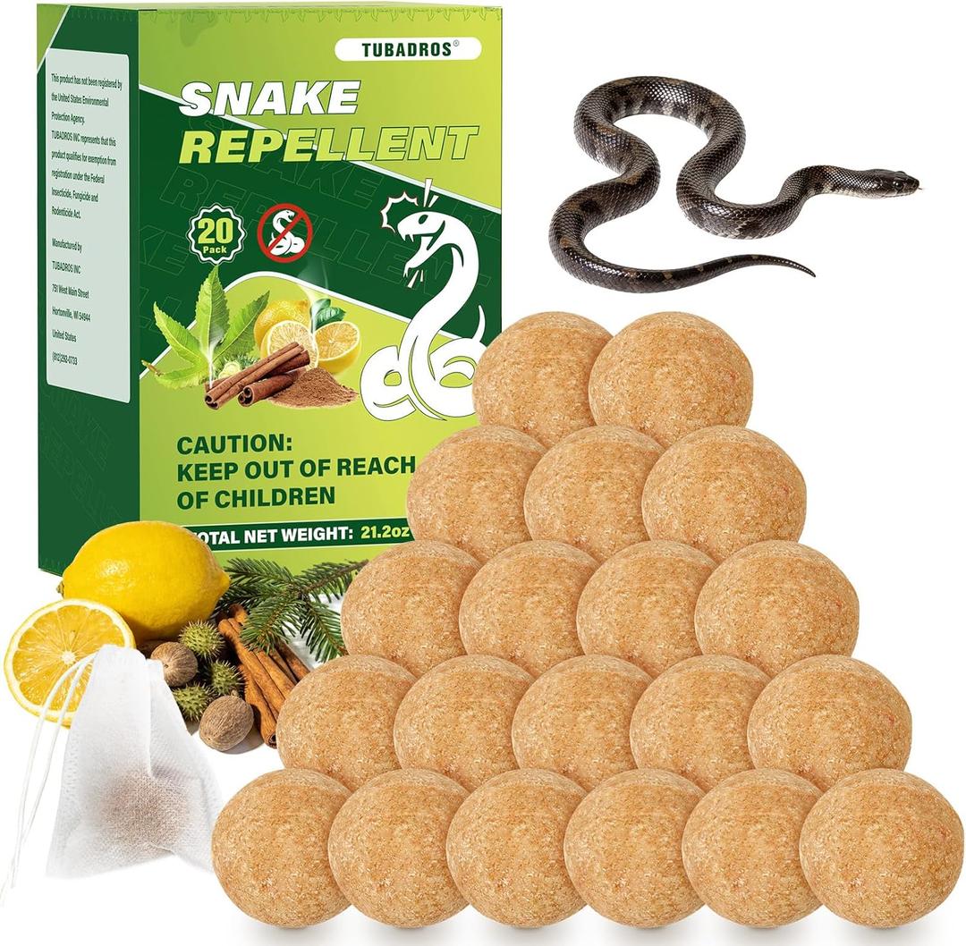 Snake Repellent, Snake Repellent for Yard, Lawn Garden, Outdoor Use, Snake Away, Plant Essential Oils to Repel Snake-20Pack