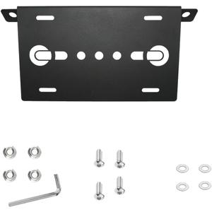 Front Lower Bumper License Plate Bracket,Steel License Plate Mounting Holder Compatible with 2021-2024 Ford Bronco (Logo)