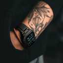 amBand Bands Compatible with Apple Watch Ultra 3/2/1 49mm, M1 Sport Series Rugged Durable Strap with Metal Connector to Match Ultra's Titanium Case for iWatch 49mm Men Matte Black