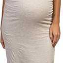 PinkBlush Sleeveless Ribbed Maternity Dress, Large