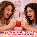 2PCS Squishy Squeeze Strawberry Slow Rising Stress Ball, Realistic Fruit Squeeze Toy, Adults Sensory Fidget Strawberry Squishy for Anxiety Relief, Focus Improvement, Desktop Decoration