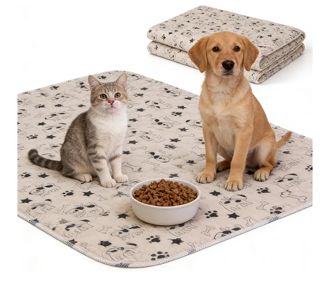 Puppy Pads with Pheromones, Washable Puppy Pee Pads for Dogs Reusable Puppy Pads for Dogs and Cats - Leak & Odor Proof, Non-Slip Base Training Pads for Home & Travel (L: 31.5" × 35.4")