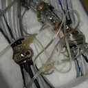 Blue Glass Table Lamp Set of 2 with USB C+A Ports & AC Outlet, Bedside Lamp, Modern Bedroom Lamps, Coastal Lamp for Night Stands Bedroom Living Room,Nightstand Lamp LED Bulbs Included