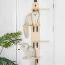 MEWOOFUN 4-Levels Door Hanging Cat Climber Door Mounted Vertical Cat Tree Tower with Carpeted Plank for Indoor Cats (Door Mounted-67.3" H X 22.3" L X 10.5W)