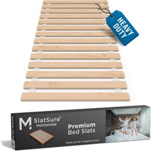 Meliusly Twin Bed Slats 38x75 Heavy Duty 0.6 Inch Thick Replacement Wood Slats for Twin Size Bed Frame, Slatted Bed Base with Under 2.5 Inch Spacing, Wooden Mattress Support Slats for Platform Bed