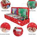 Delixike Christmas Wrapping Paper Storage Organizer, Gift Wrap Storage Bag with Pockets,600D Heavy Duty Underbed Gift Wrap Organizer Fits for Holiday Accessories Ornaments (Large)
