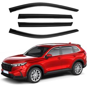 Canvcle Window Visors Rain Guards for Honda CR-V 2023-2025 2026 CRV Accessories, Outside-Mount Tape-On Side Window Wind Deflectors Vent Visors Shades Rainproof Black 4PCS