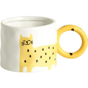 Funny Cat Coffee Mug,14.5oz/430ml Cat Mug with Big Handle,Dishwasher and Microwave Safe