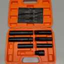 Dynofit 8-Piece Lug Nuts Key Kit, 5/6/7/12 Spline Lug Nuts Socket Set for Aftermarket Rims and Wheel Lock, with 1/2" Drive & Hex External Ends for Removal, Cr-V Steel (Black)