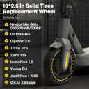 HAONAIMO E Scooter Tires,10 Inches x 2.5 Solid Tires,10 Inches Solid Replacement Wheels,60/70-6.5 Electric Scooter Solid Rubber Tires,Honeycomb Solid Tires for Ninebot Max G30/G30D/G30E/G30LP-Yellow