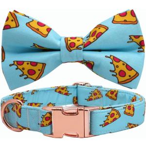 Pizza Dog Bow Collar Boy Collar for Pet