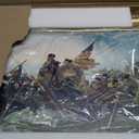 DECORARTS - Washington Crossing the Delaware by Emanuel Leutze, Giclee Print w/Golden Frame for Wall Decor. Picture Size: 24x16 Total Size w/Frame: 30x22 in