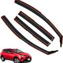 in-Channel Window Visors Rain Guards FIT Toyota RAV4 2020-2025 (2020-2025)  4-Piece in-Channel Dark-Smoke Polycarbonate Vent Deflectors