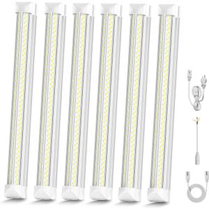 OnlyLux LED Shop Light, 25W 3750LM 6000K Super Bright, Plug and Play, Linkable Utility Shop Lights for Garage, Cabinet, Workbench, Workshop (6 Pack)