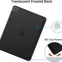 JETech Case for iPad Pro 12.9-Inch (2020/2018 Model, 4th/3rd Generation), Compatible with Pencil, Cover Auto Wake/Sleep (Black)