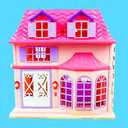 R & S LIMITED Boley: Doll House - Pink & Purple - 16pc Playset - 3 Family Dolls & 12 Furniture Accessories, Foldable & Portable Design, Durable Plastic, Kids 3+