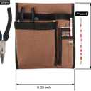 JOINDO 5-Pocket Tool Belt for Men, Durable Canvas Construction, Adjustable Belt, Utility Pouch for Husband, Dad, Son, and Handyman (Brown)