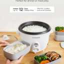 CUCKOO One Touch Rice Cooker 12-Cup Cooked, Small Rice Cooker & Warmer with Steamer Tray, Versatile Grain Cooker, Soup Maker, Auto Keep Warm, 6-Cup Uncooked, White (CR-0601C)