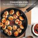 T-Fal Ultimate Hard Anodized Non Stick Jumbo Cooker With Lid & Helper Handle 5 Quart, Oven Broiler Safe 400F, Lid Safe 350F, Cookware, Deep Frying Pan, Skillet, Pots and Pans, Dishwasher Safe, Onyx