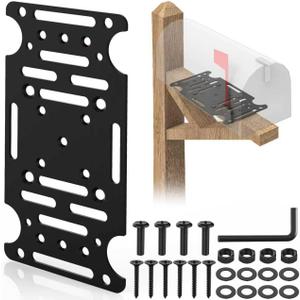 Mailbox Mounting Bracket, Heavy-Duty Plate for Post Mount Mailboxes Compatible with Mail Boss, Architectural MAILBOXES, Gibraltar, hykolity, ShoppingOnBed, adoorn (Black)