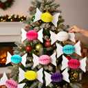 12 Pcs 3D Easter Honeycomb Paper Candy Tree Ornaments Hanging 10 in Pastel Honeycomb Candy Ornaments Decorations for Home Easter Tree Party Indoor Holiday Decor