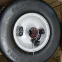 13x5.00-6 Flat Free Lawn Mower Tires and Wheels 3/4" 5/8" 1/2" Ball Bearings, 13x5x6 Zero Turn Mower Front Tires, Smooth Tires for Commercial Grade Lawn 4.3"-6.3" Adjustable Centered Hub, 13x5.00-6 - 2P