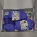 Katech Crochet Kit for Beginners, Striped Tote Bag Crochets Set Includes Yarn Crochet Hooks, Complete Crochets Step-by-Step Guide Needles Accessories Adults Crocheted Starter Kit Crocheter Gift (Blue White)