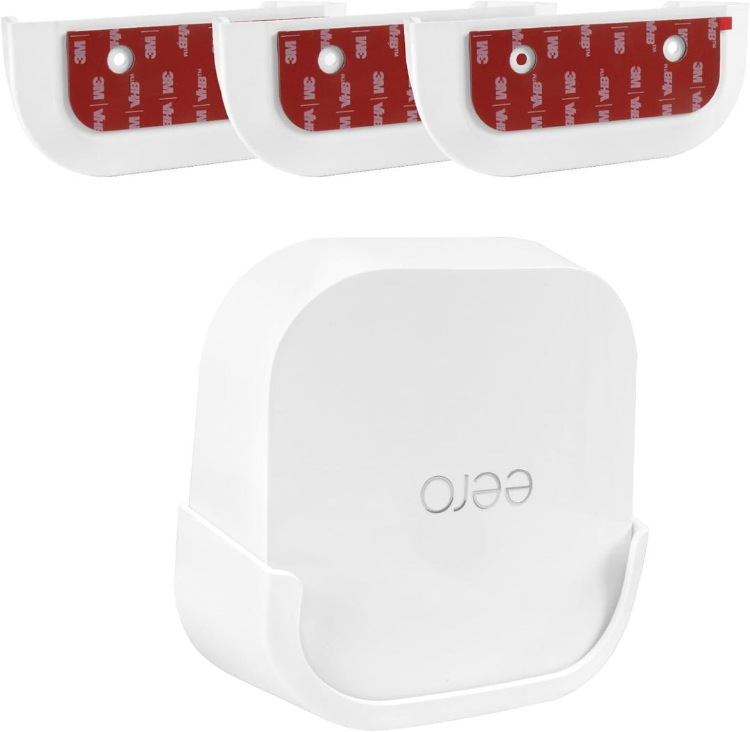 eero 7 Wall Mount, Strongly Adhesive Bracket for eero 7 Dual-Band mesh Wi-Fi 7 Router, Two-Way Easy Installation (3 Pack) Erro 7 Router Not Included