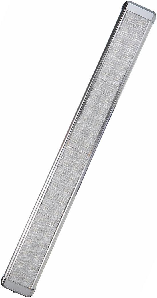 Lightronic LED Interior Light Fixture 33.9", High Light-Output Low Current Draw, 6000K Cool-White Wide Flood Beam, 12V/24V DC, On/Off Rocker Switch, Aluminum Housing for RV & Utility Vehicles, 1-Pack