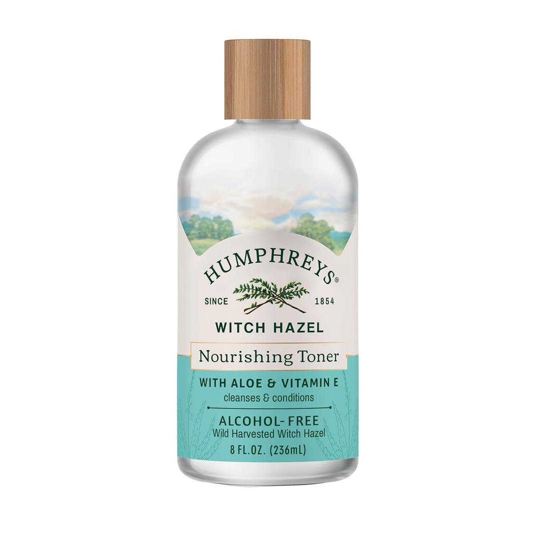 Humphreys Witch Hazel Nourishing Toner | Wild Harvested Witch Hazel & Aloe | Alcohol-Free | Natural | Hydrating | Soothing | 8 Fl Oz