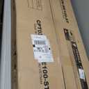 Seventable Computer Desk with Power Outlets & LED Light, 39 inch Home Office Desk with 5 Drawers, Writing Desk with Monitor Stand, Work Desk for Home Office, White