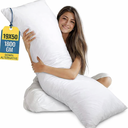 Utopia Bedding Full Body Pillow for Adults (White, 19 x 50 Inch), Long Pillow Insert for Sleeping, Ideal for Side Sleepers