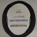 Skechers Steering Wheel Cover, Memory Foam Car Steering Wheel Cover,14.5-15inch Anti-Slip Safety Comfortable Desgin, Universal Accessory for Diverse Cars, Truck,SUV (Black & Black)