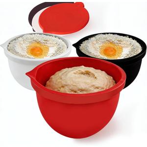Silicone Liners for KitchenAid 5QT Stand Mixer Bowls 3-Pack Set Perfect for Beating, Rising & Storing Dough Dishwasher Safe, BPA-Free & Food Safe