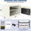 Voncabay Money Safe Box for Home with Digital Keypad, 0.8 Cu. Ft., White