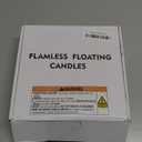 Homemory 24Pack 2 Flameless Led Floating Candles, 200 Hour Plastic Battery Operated Flickering Waterproof Tealights for Cylinder Vases, Centerpieces at Wedding, Party, Pool, Holiday (White Base)