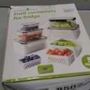5 PCS Fruit storage Containers for Fridge with Removable Colander and Chopper Set, Leakproof Food Storage Containers with lids, Dishwasher & Microwave Safe Produce Containers to Keep Fruits Fresh