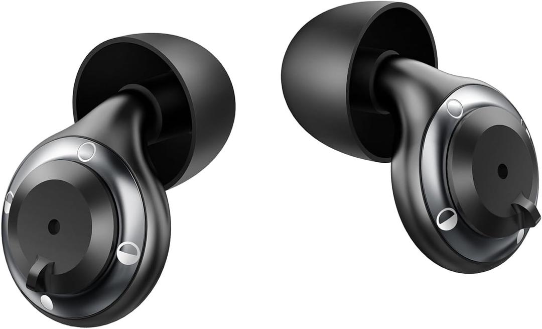 Adjustable Ear Plugs-3, Ear Plugs for Sleeping Noise Cancelling 17-35dB SNR, for Snoring, Side Sleepers, Office & Travel with 7 Single/Double Silicone Reusable earplugs and Magnetic Carry Case