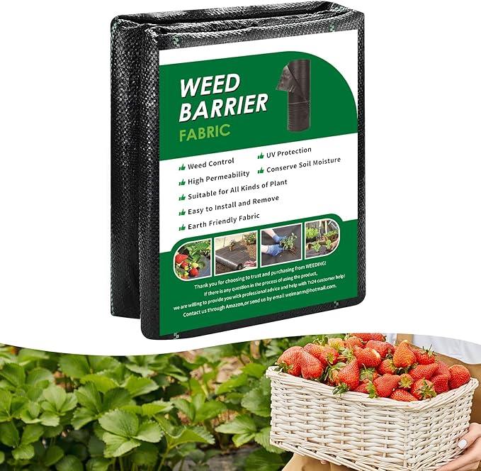 Weed Barrier Fabric, Heavy Duty Woven Landscape Fabric, Garden Fabric Weed Barrier, Weed Control Fabric Ground Cover, Geotextile Fabric for Landscaping, Weed Block Gardening Mat 1.4x52.5